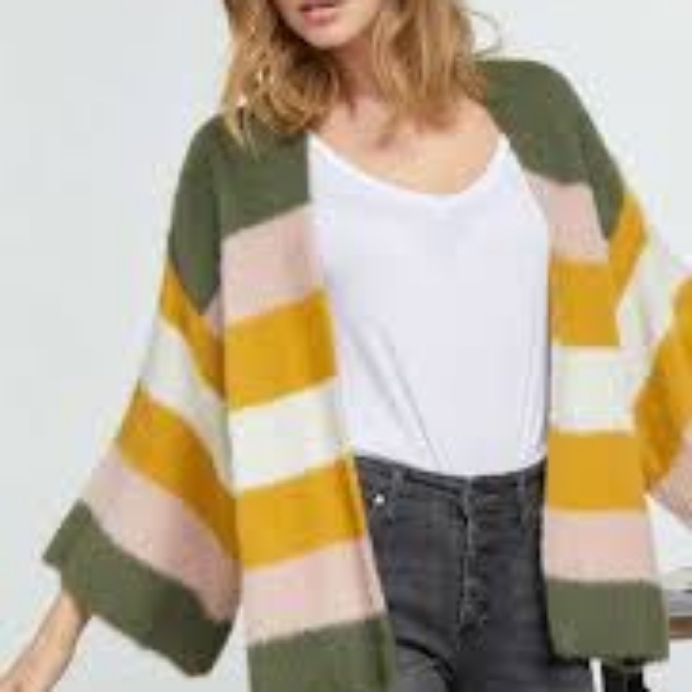 Do Everything in Love Kimono Striped Cardigan